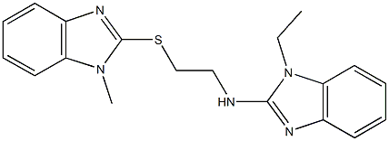 1-ethyl-N-{2-[(1-methyl-1H-benzimidazol-2-yl)sulfanyl]ethyl}-1H-benzimidazol-2-amine Structure