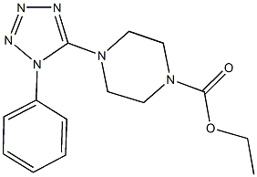 ethyl 4-(1-phenyl-1H-tetraazol-5-yl)-1-piperazinecarboxylate|