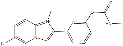 3-(6-chloro-1-methylimidazo[1,2-a]pyridin-1-ium-2-yl)phenyl methylcarbamate,727971-31-5,结构式