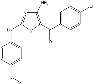 [4-amino-2-(4-methoxyanilino)-1,3-thiazol-5-yl](4-chlorophenyl)methanone Structure