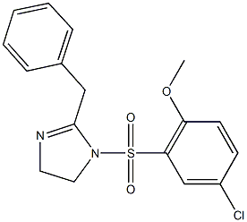 2-[(2-benzyl-4,5-dihydro-1H-imidazol-1-yl)sulfonyl]-4-chlorophenyl methyl ether,728002-45-7,结构式