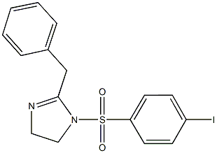 2-benzyl-1-[(4-iodophenyl)sulfonyl]-4,5-dihydro-1H-imidazole Struktur
