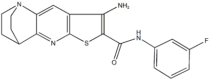 5-amino-N-(3-fluorophenyl)-7-thia-1,9-diazatetracyclo[9.2.2.0~2,10~.0~4,8~]pentadeca-2(10),3,5,8-tetraene-6-carboxamide,728003-21-2,结构式