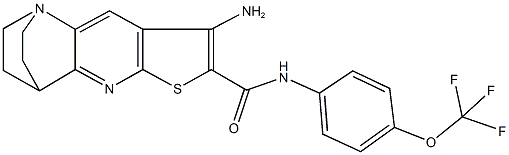 5-amino-N-[4-(trifluoromethoxy)phenyl]-7-thia-1,9-diazatetracyclo[9.2.2.0~2,10~.0~4,8~]pentadeca-2(10),3,5,8-tetraene-6-carboxamide|