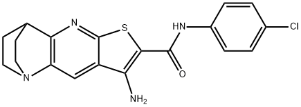 728003-26-7 8-amino-N-(4-chlorophenyl)-1,2,3,4-tetrahydro-1,4-ethanothieno[2,3-b][1,5]naphthyridine-7-carboxamide