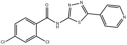 2,4-dichloro-N-[5-(4-pyridinyl)-1,3,4-thiadiazol-2-yl]benzamide Structure
