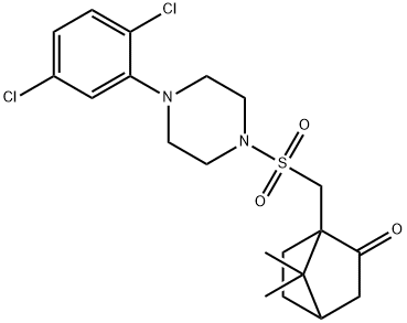 1-({[4-(2,5-dichlorophenyl)-1-piperazinyl]sulfonyl}methyl)-7,7-dimethylbicyclo[2.2.1]heptan-2-one Structure