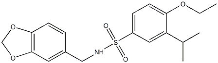 N-(1,3-benzodioxol-5-ylmethyl)-4-ethoxy-3-isopropylbenzenesulfonamide Struktur