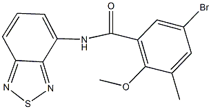 N-(2,1,3-benzothiadiazol-4-yl)-5-bromo-2-methoxy-3-methylbenzamide Structure