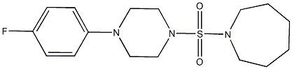 1-{[4-(4-fluorophenyl)-1-piperazinyl]sulfonyl}azepane 结构式