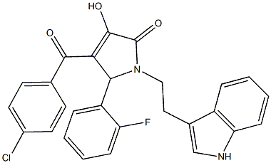 4-(4-chlorobenzoyl)-5-(2-fluorophenyl)-3-hydroxy-1-[2-(1H-indol-3-yl)ethyl]-1,5-dihydro-2H-pyrrol-2-one|