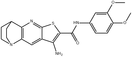 5-amino-N-(3,4-dimethoxyphenyl)-7-thia-1,9-diazatetracyclo[9.2.2.0~2,10~.0~4,8~]pentadeca-2(10),3,5,8-tetraene-6-carboxamide Structure