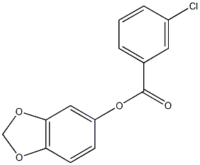 1,3-benzodioxol-5-yl 3-chlorobenzoate Structure