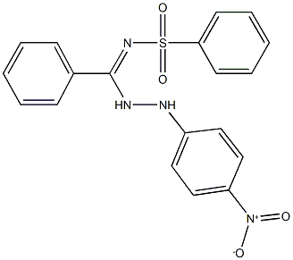 N-[(2-{4-nitrophenyl}hydrazino)(phenyl)methylene]benzenesulfonamide|