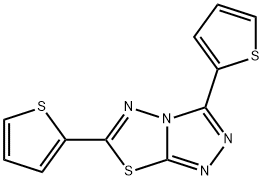 3,6-di(2-thienyl)[1,2,4]triazolo[3,4-b][1,3,4]thiadiazole 化学構造式