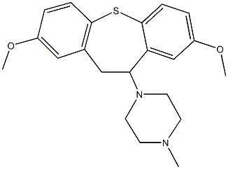 1-(2,8-dimethoxy-10,11-dihydrodibenzo[b,f]thiepin-10-yl)-4-methylpiperazine 结构式