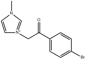 3-[2-(4-bromophenyl)-2-oxoethyl]-1-methyl-1H-imidazol-3-ium Structure