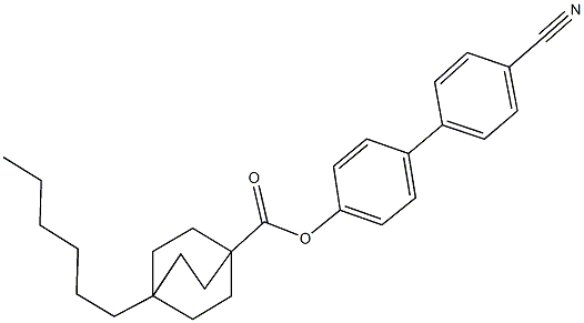 4'-cyano[1,1'-biphenyl]-4-yl 4-hexylbicyclo[2.2.2]octane-1-carboxylate 结构式