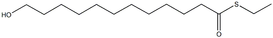 S-ethyl 12-hydroxydodecanethioate Struktur