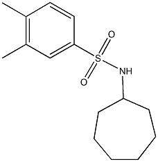 N-cycloheptyl-3,4-dimethylbenzenesulfonamide Struktur