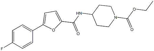 ethyl 4-{[5-(4-fluorophenyl)-2-furoyl]amino}-1-piperidinecarboxylate Struktur