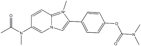 732961-43-2 4-{6-[acetyl(methyl)amino]-1-methylimidazo[1,2-a]pyridin-1-ium-2-yl}phenyl dimethylcarbamate