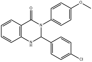 2-(4-chlorophenyl)-3-(4-methoxyphenyl)-2,3-dihydro-4(1H)-quinazolinone 化学構造式