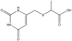 2-{[(2,6-dioxo-1,2,3,6-tetrahydro-4-pyrimidinyl)methyl]sulfanyl}propanoic acid Structure