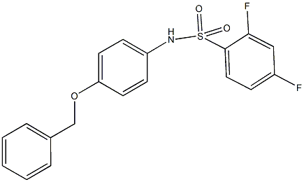 N-[4-(benzyloxy)phenyl]-2,4-difluorobenzenesulfonamide 化学構造式