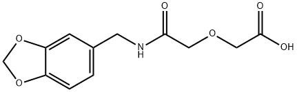 {2-[(1,3-benzodioxol-5-ylmethyl)amino]-2-oxoethoxy}acetic acid 结构式