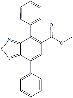 methyl 4,7-diphenyl-2,1,3-benzothiadiazole-5-carboxylate 化学構造式
