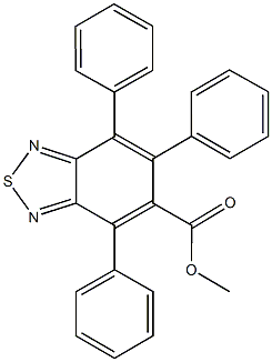 methyl 4,6,7-triphenyl-2,1,3-benzothiadiazole-5-carboxylate 化学構造式