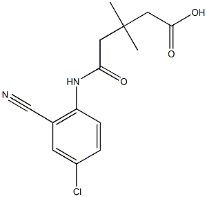 5-(4-chloro-2-cyanoanilino)-3,3-dimethyl-5-oxopentanoic acid Structure