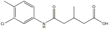 5-(3-chloro-4-methylanilino)-3-methyl-5-oxopentanoic acid 结构式