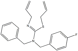 allyl N'-allyl-N-benzyl-N-(4-fluorobenzyl)imidothiocarbamate Structure