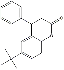 6-tert-butyl-4-phenyl-2-chromanone 化学構造式