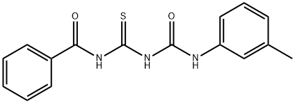 N-benzoyl-N'-(3-methylphenyl)dicarbonimidothioic diamide Struktur