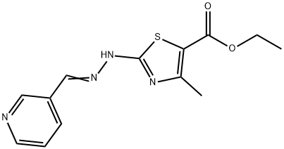 ethyl 4-methyl-2-[2-(3-pyridinylmethylene)hydrazino]-1,3-thiazole-5-carboxylate,73923-58-7,结构式