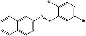 4-bromo-2-[(2-naphthylimino)methyl]phenol 化学構造式
