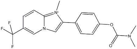 4-[1-methyl-6-(trifluoromethyl)imidazo[1,2-a]pyridin-1-ium-2-yl]phenyl dimethylcarbamate,740059-90-9,结构式