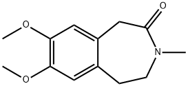 7,8-dimethoxy-3-methyl-1,3,4,5-tetrahydro-2H-3-benzazepin-2-one 化学構造式