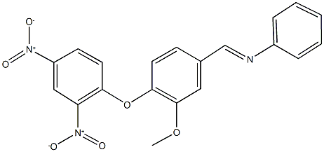 N-[4-(2,4-dinitrophenoxy)-3-methoxybenzylidene]aniline Struktur