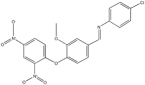 4-chloro-N-[4-(2,4-dinitrophenoxy)-3-methoxybenzylidene]aniline,74074-66-1,结构式