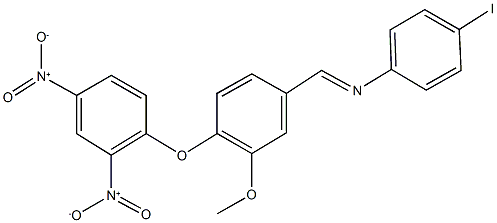 N-[4-(2,4-dinitrophenoxy)-3-methoxybenzylidene]-4-iodoaniline Structure