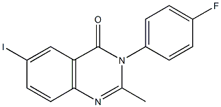 3-(4-fluorophenyl)-6-iodo-2-methyl-4(3H)-quinazolinone Struktur