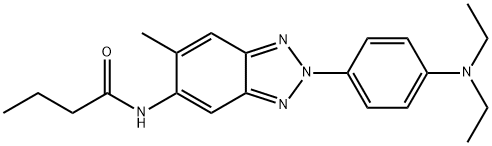 N-{2-[4-(diethylamino)phenyl]-6-methyl-2H-1,2,3-benzotriazol-5-yl}butanamide Struktur