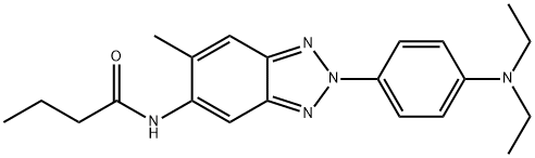 N-{2-[4-(diethylamino)phenyl]-6-methyl-2H-1,2,3-benzotriazol-5-yl}butanamide Structure