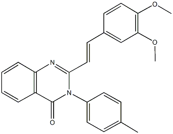 2-[2-(3,4-dimethoxyphenyl)vinyl]-3-(4-methylphenyl)-4(3H)-quinazolinone,74129-75-2,结构式