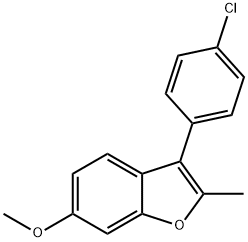 3-(4-chlorophenyl)-2-methyl-1-benzofuran-6-yl methyl ether 化学構造式