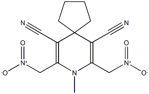 7,9-bis{nitromethyl}-8-methyl-8-azaspiro[4.5]deca-6,9-diene-6,10-dicarbonitrile 结构式